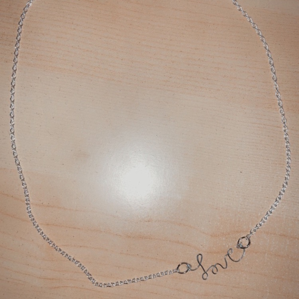 Custom word necklace which is handmade